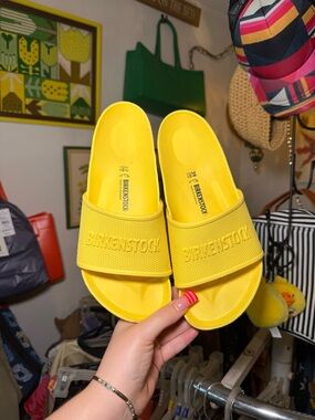 Birkenstock Banana Yellow Slide Sandals